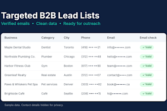 build a targeted b2b lead list with verified emails