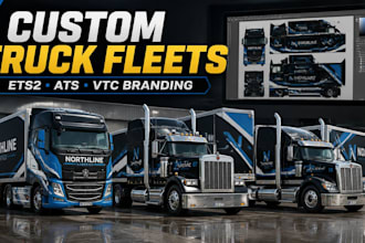 design custom branded truck skins for ets2 ats virtual trucking companies