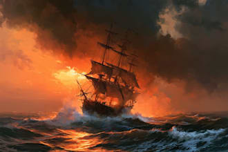 create ship oil painting for you