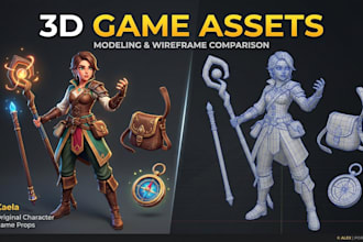 create 3d game assets, characters, and low poly models, mvp, or playable demo