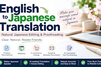 translate english to natural japanese and proofread ai translations