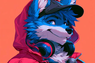 draw custom furry character illustrations, fursonas, and anthro art