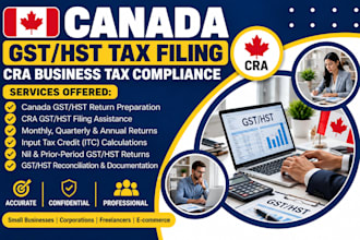 ill prepare and file canada gst hst returns for cra business tax compliance