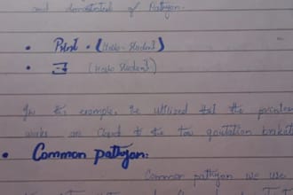 write your notes, speech and assignment work