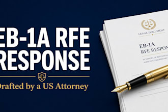 draft your eb1a rfe response as a licensed US attorney
