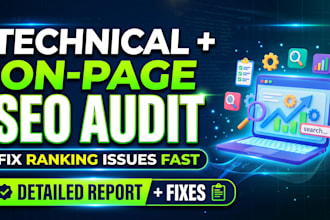 technical and on page SEO audit with fixes for ranking
