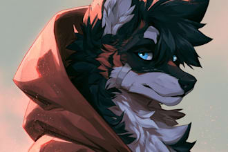 draw custom furry character illustrations and fursonas