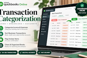 categorize business transactions in quickbooks online