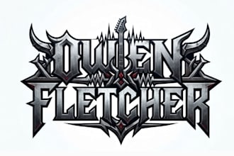 make professional band music, band, metal,edm,custom font logo for all genre