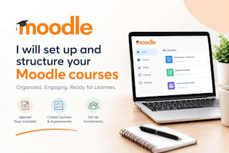 build online course creation, upload content and quizzes in moodle lms