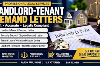 draft a tenant lease violation notice or dispute as a US attorney