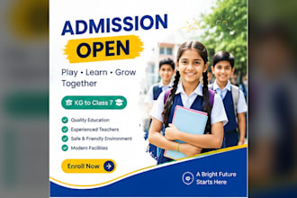 design admission and notice posters for your school or coaching center