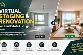 do virtual staging and renovation for real estate listings