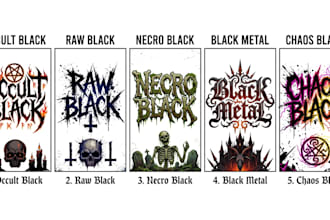 do occult black raw black necro black black metal lettering