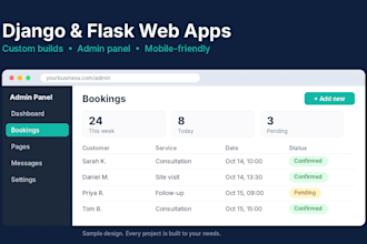 build a django or flask web app with an admin panel