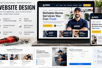 design a wordpress website for plumbers, electricians and contractors