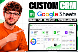build google sheets CRM lead tracker sales dashboard