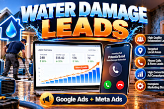 generate water damage restoration leads for contractors with google and meta ads