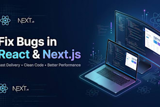 fix bugs and optimize react and nextjs websites