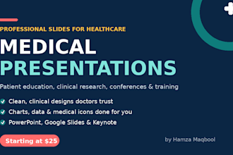 design professional medical presentation and healthcare slides