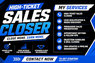 do high ticket b2b sales closer cold calling appointment setter