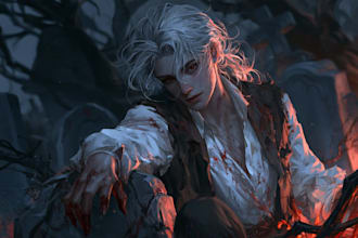 draw or horror character illustration