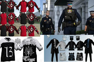 create custom fivem clothing mc kuttes biker clothing pack for police gang