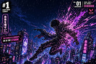 draw your comic book or webtoon cover