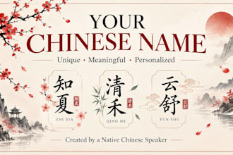 create a unique and meaningful chinese name for you