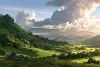 design a landscape illustration