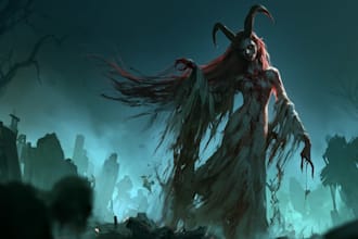 draw horror character illustration