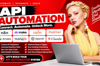 create API automation withn8n make zapier postman airtable hubspot openai claude