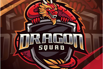 design superb unique dragon logo