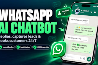 build a whatsapp ai chatbot with auto replies, lead capture and CRM