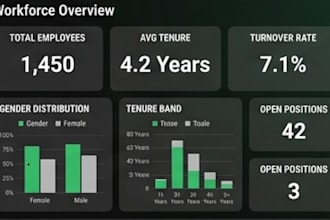 create excel HR dashboards, payroll reports and pf esi compliance tracker