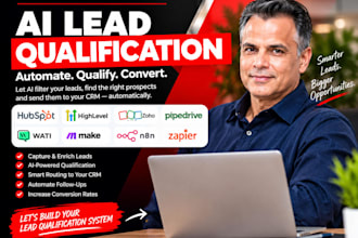 create ai lead qualification with hubspot highlevel zoho pipedrive wati make n8n
