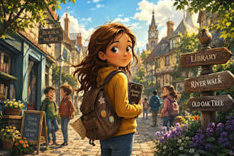 create whimsical middle grade book illustrations children storybook illustration