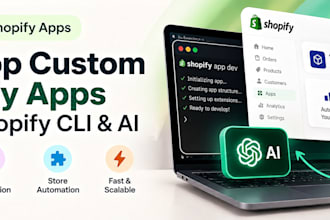 develop custom shopify apps using shopify cli and ai