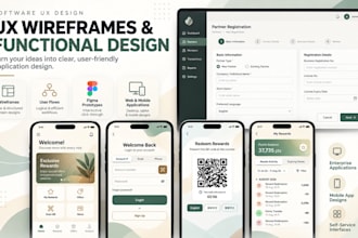 design UX wireframes and user flows for your web or mobile app