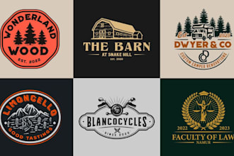 design an original retro badge logo