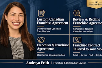 review and revise your franchise agreement under canadian law as canadian lawyer
