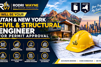 be your utah, newyork civil and structural engineer for permit approval
