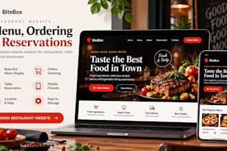design a modern restaurant website with menu and online ordering