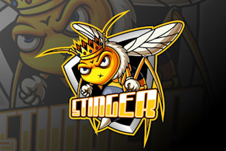 design high quality awesome bee logo