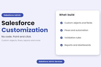 set up and customize your salesforce CRM with flows, objects and dashboards