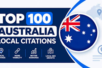 build 100 australian local SEO citations for your business