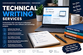 write professional software user manuals and technical documentation