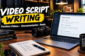 write engaging video scripts for faceless youtube videos