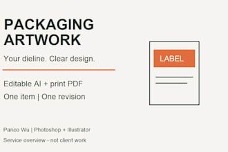 design packaging artwork using your supplied dieline