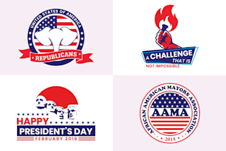 create patriotic and political logo